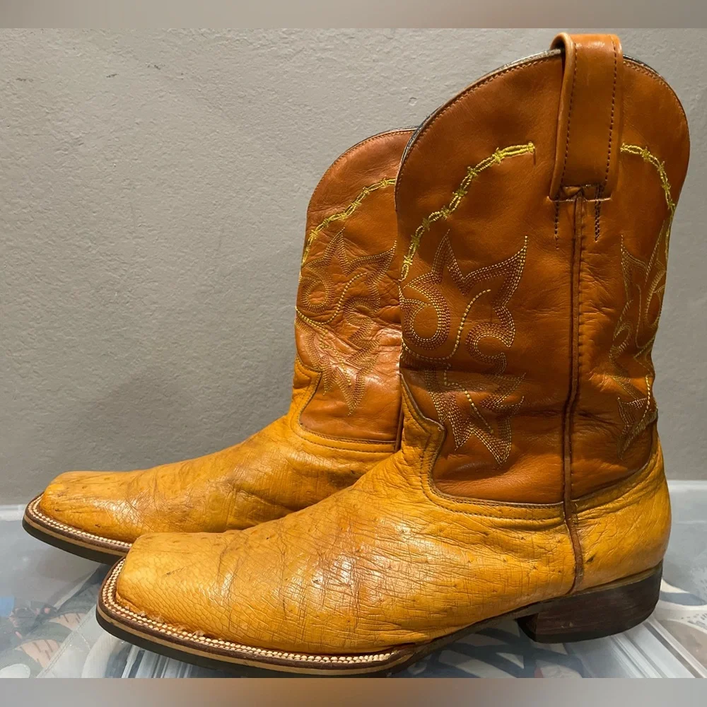 Vintage La Grange Ostrich Boots 10 1/2 - Picture 2 of 15